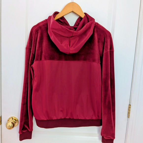 WLKN Burgundy Oversized Hoodie with Embroidered Logo – Size XS #132 - Picture 2 of 7